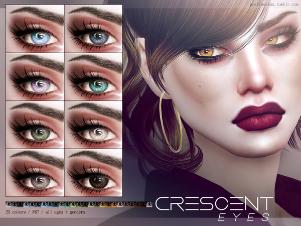 Sims 4 Crescent Eyes N87 by Pralinesims at TSR