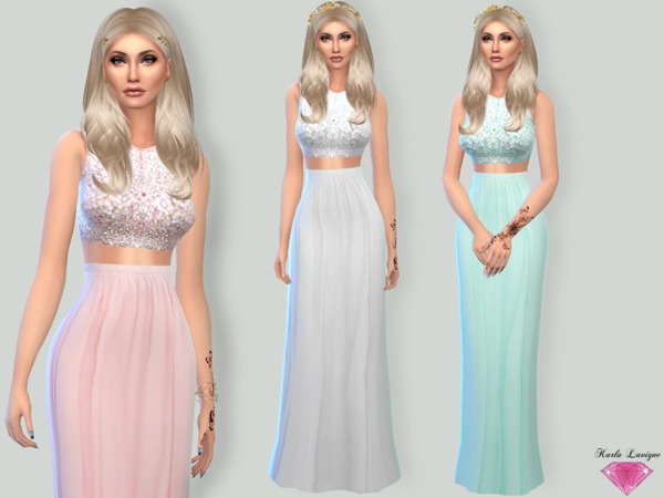 Sims 4 Lyndia Dress by Karla Lavigne at TSR