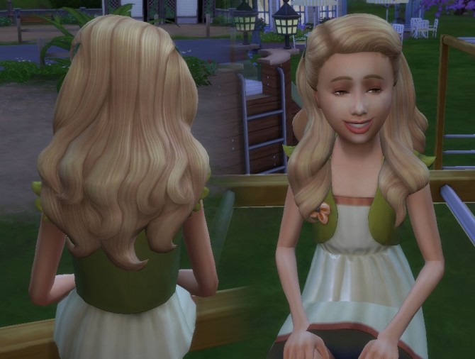 Sims 4 Pulled Up Curls for Girls at My Stuff