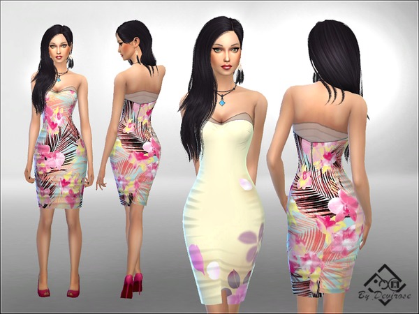 Sims 4 Summer Dreams Dress by Devirose at TSR