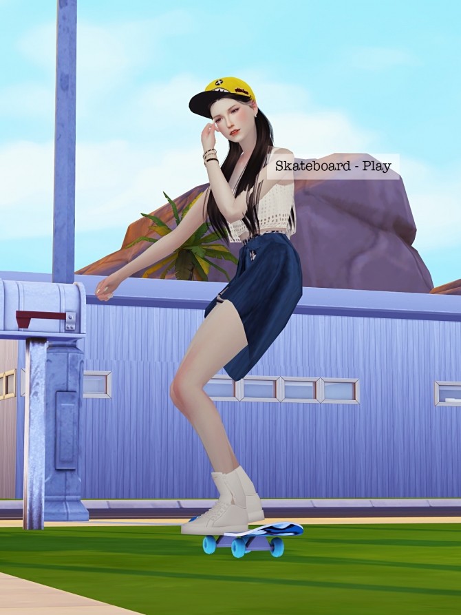 Sims 4 Choco Chip Cookie poses at Flower Chamber