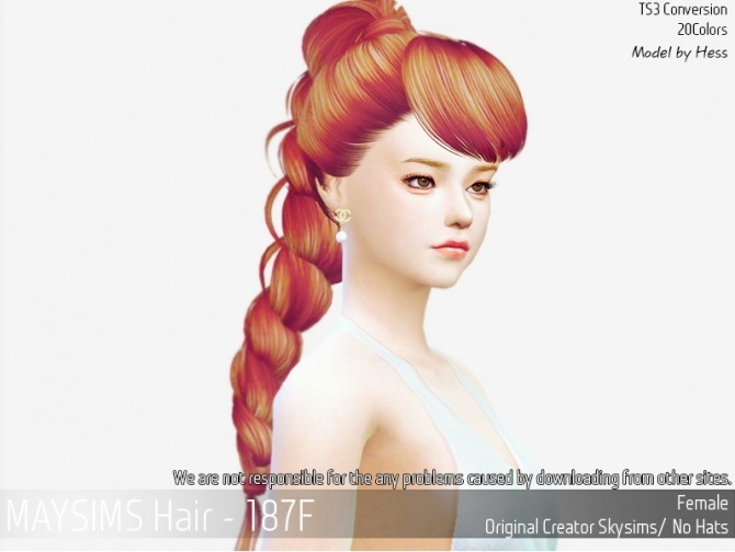 Sims 4 Hair 187F (Skysims) at May Sims