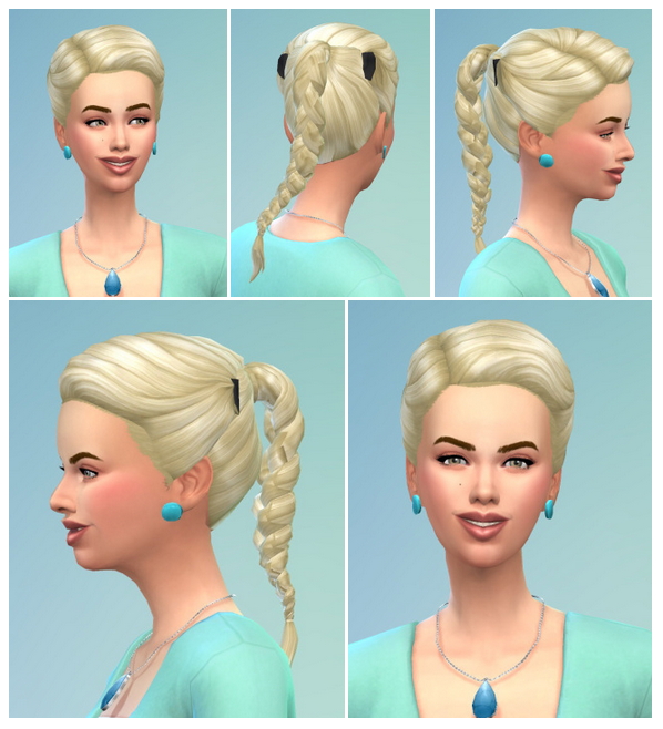 Sims 4 Hairplait with Clips at Birksches Sims Blog