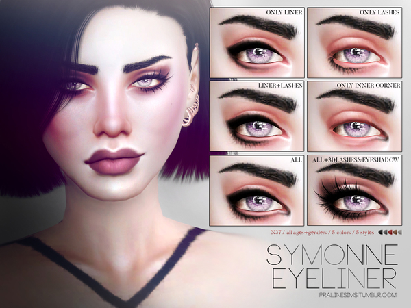 Sims 4 Symonne Eyeliner N37 by Pralinesims at TSR