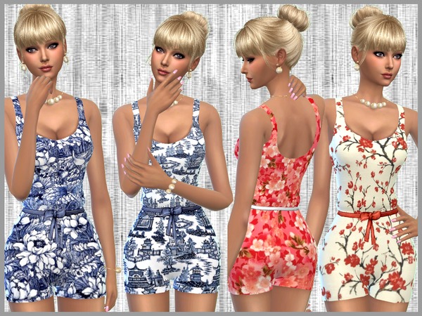 Sims 4 Patterned Rompers by SweetDreamsZzzzz at TSR