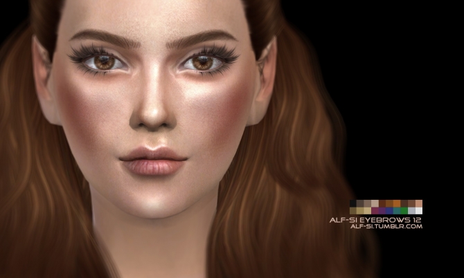 Eyebrows 12 non HQ at Alf-si » Sims 4 Updates