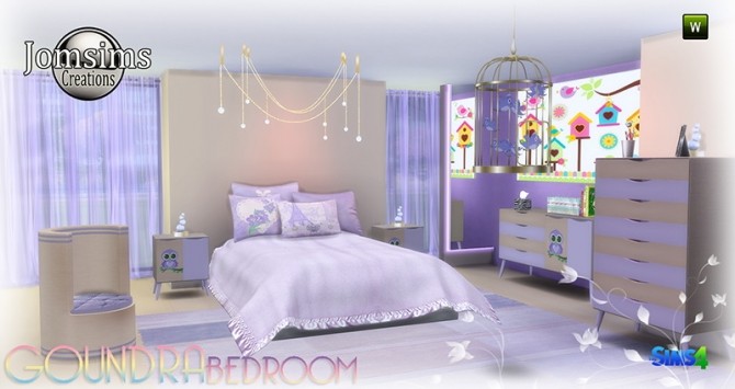 Sims 4 Goundra bedroom at Jomsims Creations