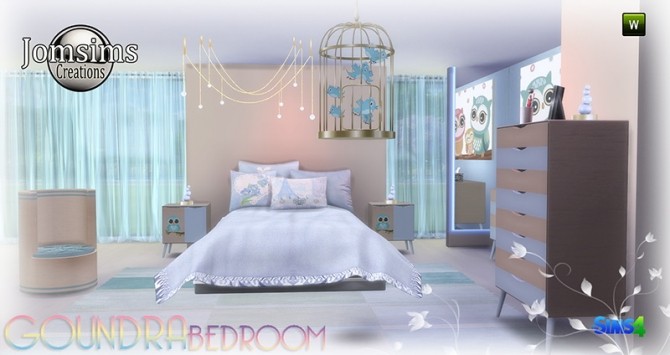 Sims 4 Goundra bedroom at Jomsims Creations