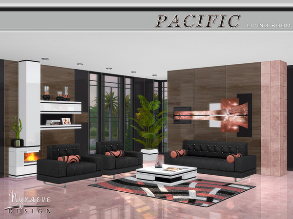 Sims 4 Pacific Heights Living Room by NynaeveDesign at TSR