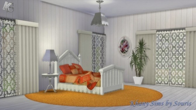 Sims 4 ROMANTIQUE bedroom by Souris at Khany Sims