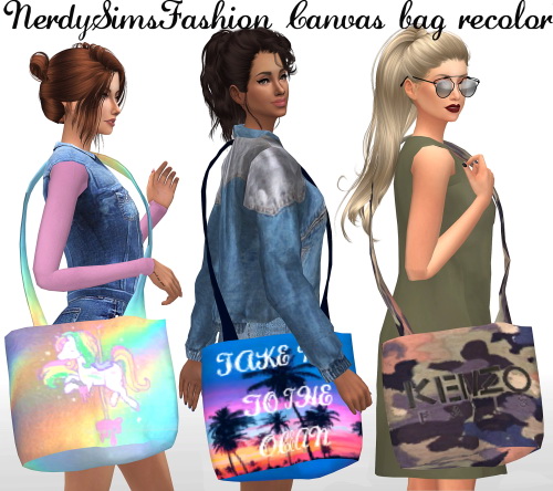 Sims 4 Boxy tees + Canvas bag recolors at Lumy Sims