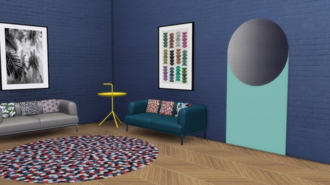 Sims 4 Shapes Mirror Round Large at Meinkatz Creations