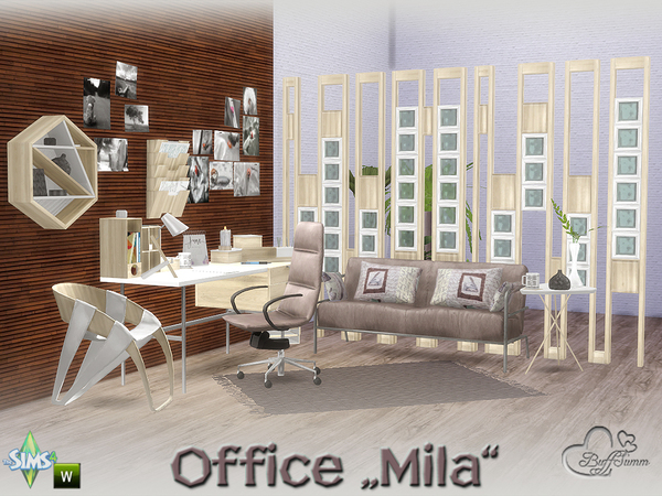 Sims 4 Mila Office by BuffSumm at TSR