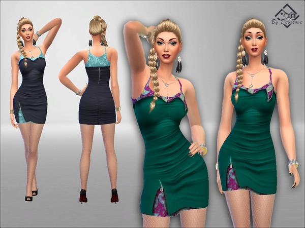 Sims 4 Dubbed Dress by Devirose at TSR