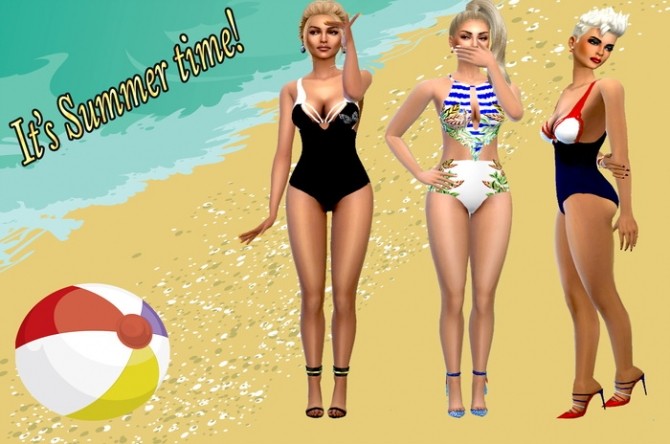 Sims 4 Summer time swimsuits at Dreaming 4 Sims