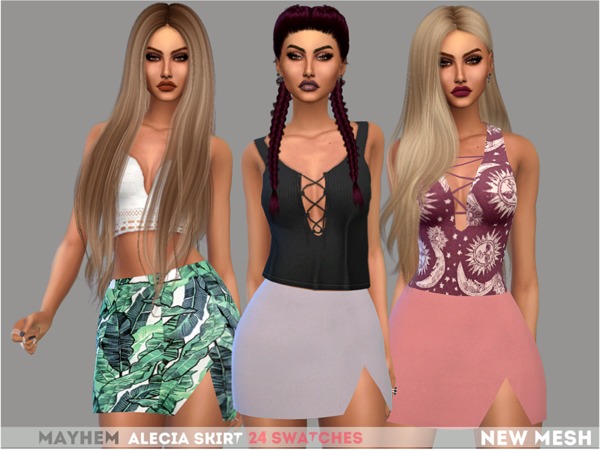 Sims 4 Alecia Skirt by NataliMayhem at TSR