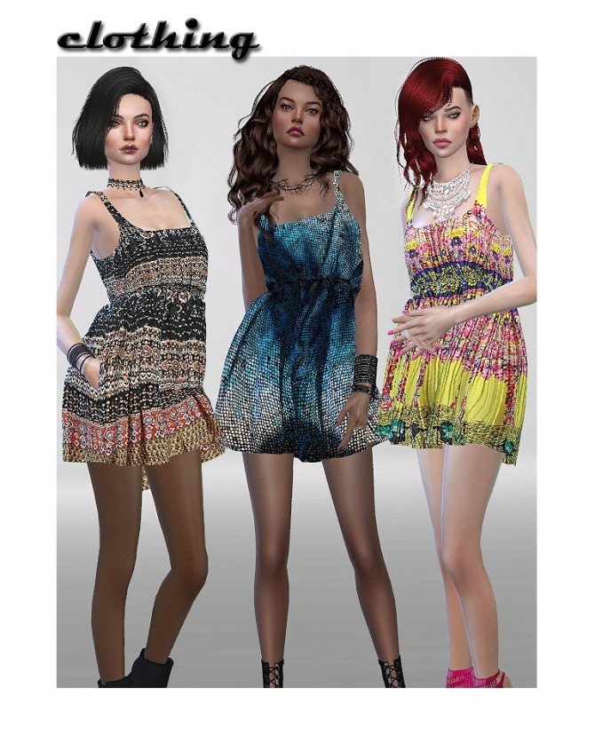 Sims 4 Marigold’s dress retexture at ShojoAngel