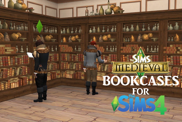 Sims 4 The Sims Medieval Bookcases by Anni K at Historical Sims Life