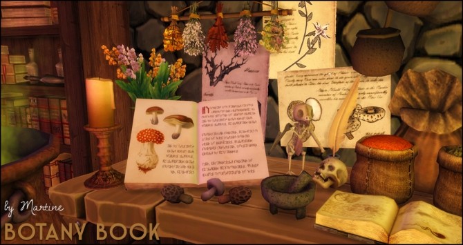 Sims 4 Botany book at Martine’s Simblr