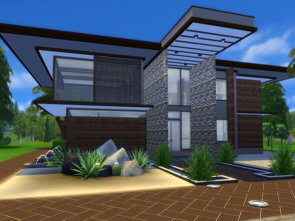 Sims 4 Modern Nibium house by Suzz86 at TSR