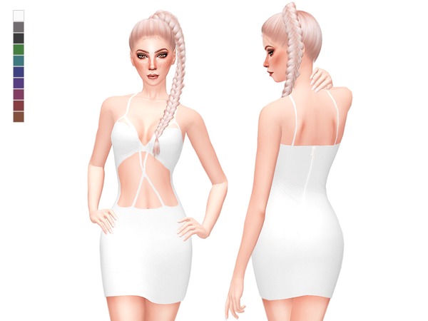 Sims 4 Strappy Mini Dress by itsleeloo at TSR