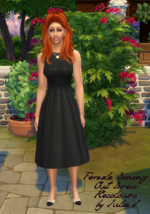 Sims 4 Female DineOut Dress Recolours at Julietoon – Julie J