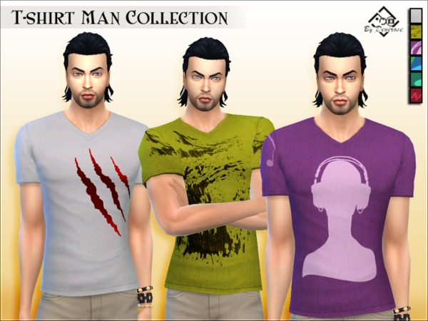 Sims 4 Tshirt Man Collection by Devirose at TSR