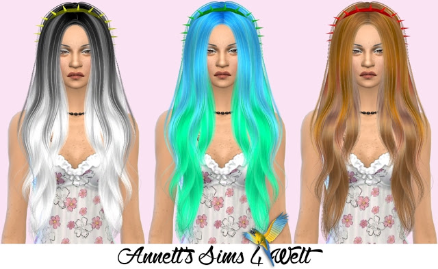 Sims 4 Leah Lillith Hair Shine Recolors at Annett’s Sims 4 Welt