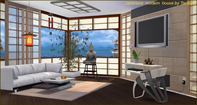Sims 4 Japanese modern house at Tanitas8 Sims