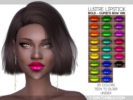 Lustre Lipstick Bold Bow by Y-Sim at TSR