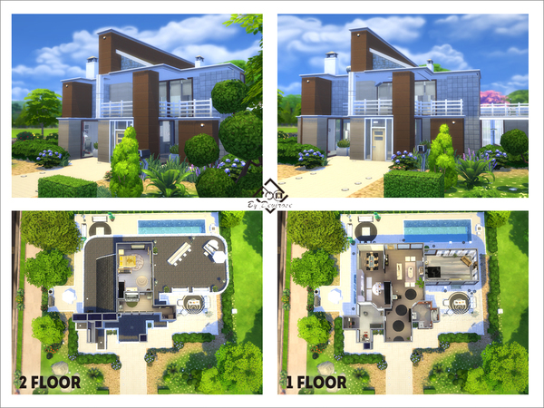 Sims 4 Mandy Modern 32 house by Devirose at TSR