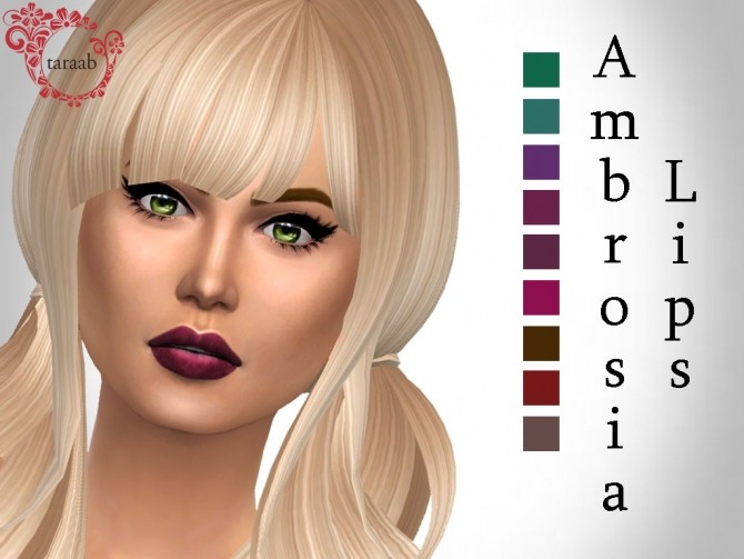 Sims 4 Ambrosia Lips by TaraBleek at Mod The Sims
