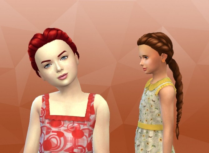 Sims 4 Sunshine Braid for Girls by Kiara Zurk at My Stuff