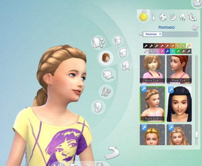 Sims 4 Sunshine Braid for Girls by Kiara Zurk at My Stuff
