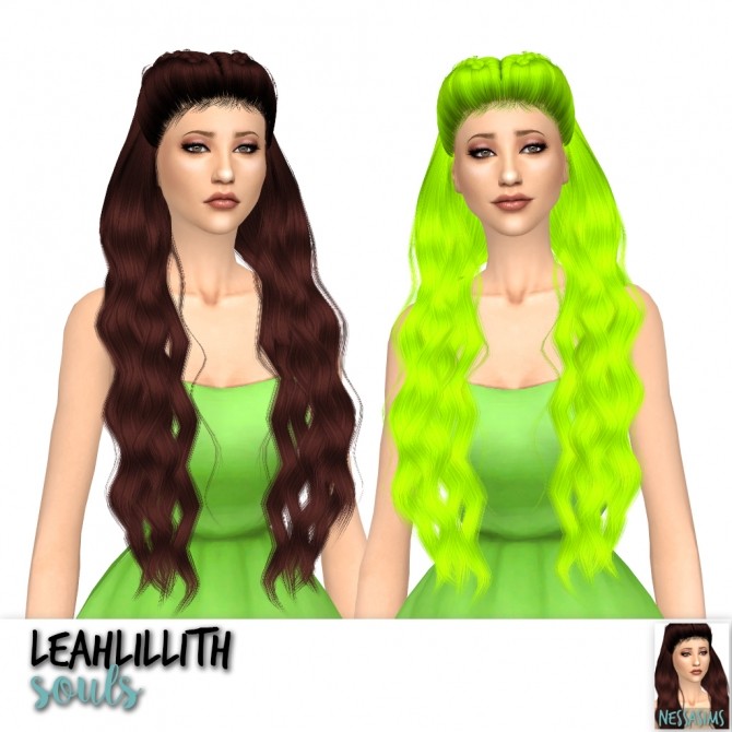 Sims 4 Leahlillith heartburn + souls + strong + universe hair retexture at Nessa Sims