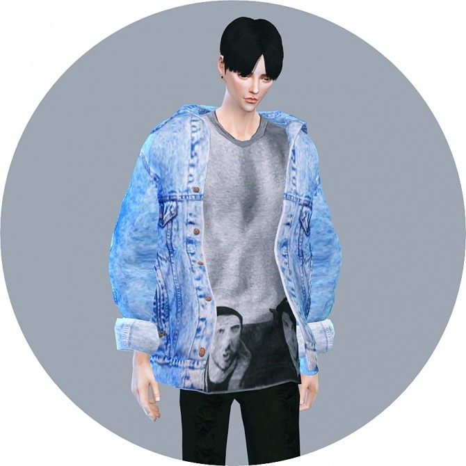 Sims 4 Male ACC Vintage Denim Jacket at Marigold