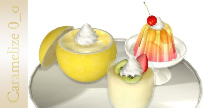 Sims 4 Fruit Jelly and Creme Caramel at Caramelize