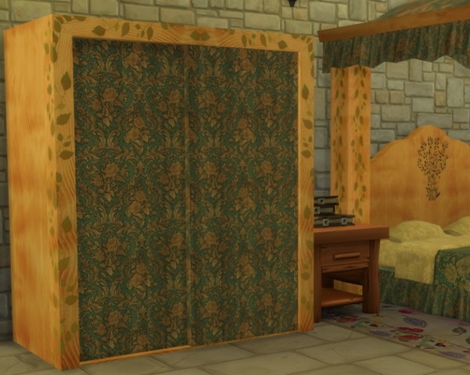 Sims 4 A Wooden Medieval Wardrobe/Closet at Sims 4 Studio