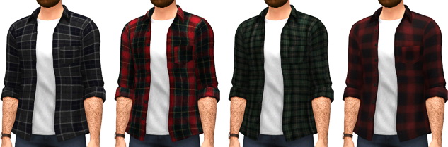Sims 4 Flannel Shirts at Marvin Sims