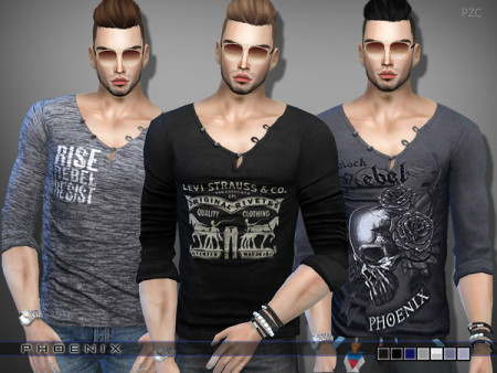 T-shirt Set by Pinkzombiecupcakes at TSR » Sims 4 Updates