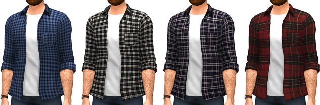 Sims 4 Flannel Shirts at Marvin Sims