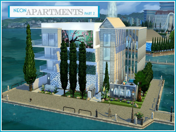 Sims 4 Neon Apartments Part 2 by YorkieLadPRO at TSR