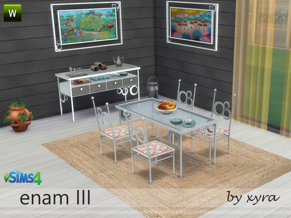 Sims 4 Enam III dinningroom set by xyra33 at TSR