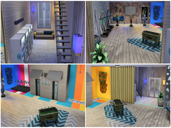 Sims 4 Neon Apartments Part 2 by YorkieLadPRO at TSR