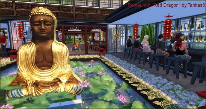 Sims 4 Red Dragon Restaurant by Tanitas8 at Tanitas8 Sims