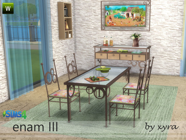 Sims 4 Enam III dinningroom set by xyra33 at TSR