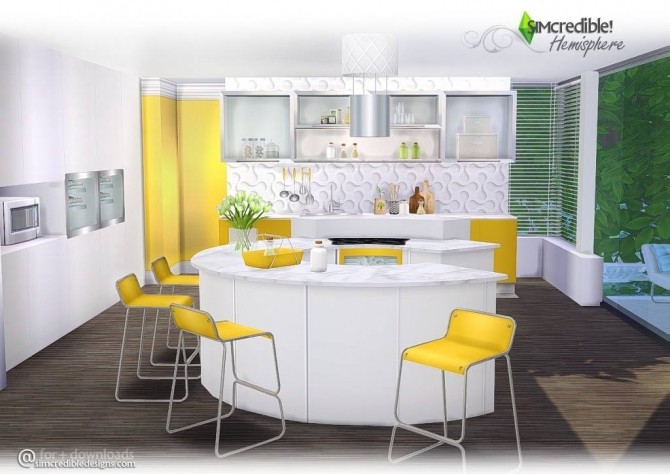 Sims 4 Hemisphere kitchen at SIMcredible! Designs 4