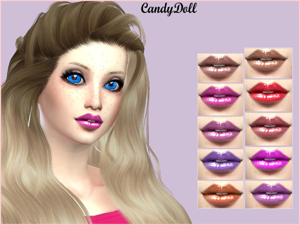 Sims 4 CandyDoll Flossy Shine Gloss by DivaDelic06 at TSR
