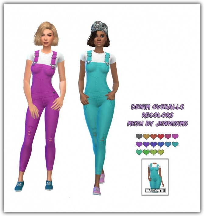Sims 4 Denim overalls at Maimouth Sims4