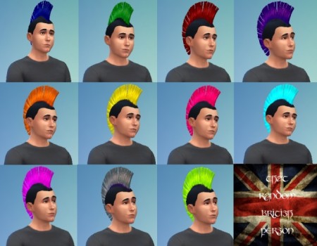 Black Mohawk Recolour by ThatRandomBritishPerson at Mod The Sims